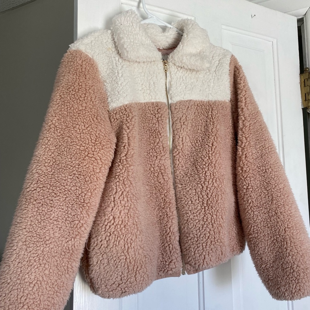 Cream and Blush Sherpa jacket